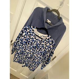 Christopher and Banks women’s bundle lot full zip sweater and 3/4 sleeve cardiga